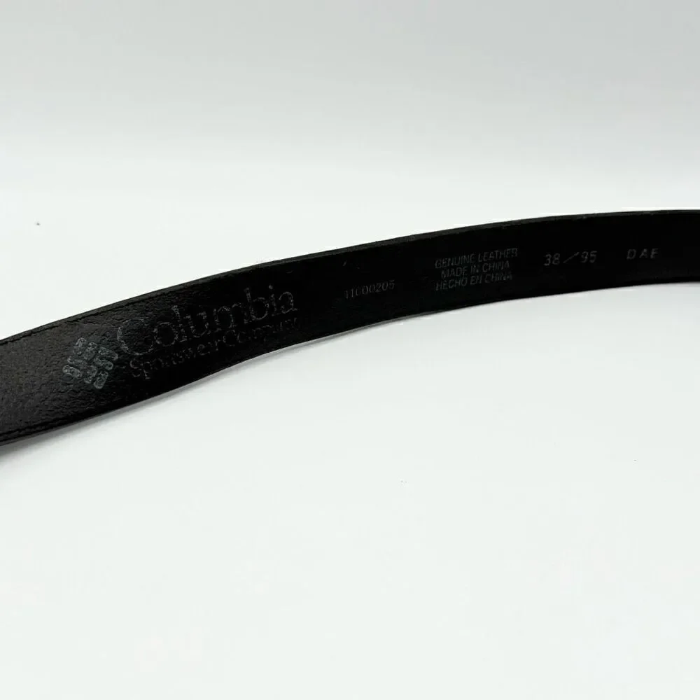 Columbia black brown leather belt - Men’s 38